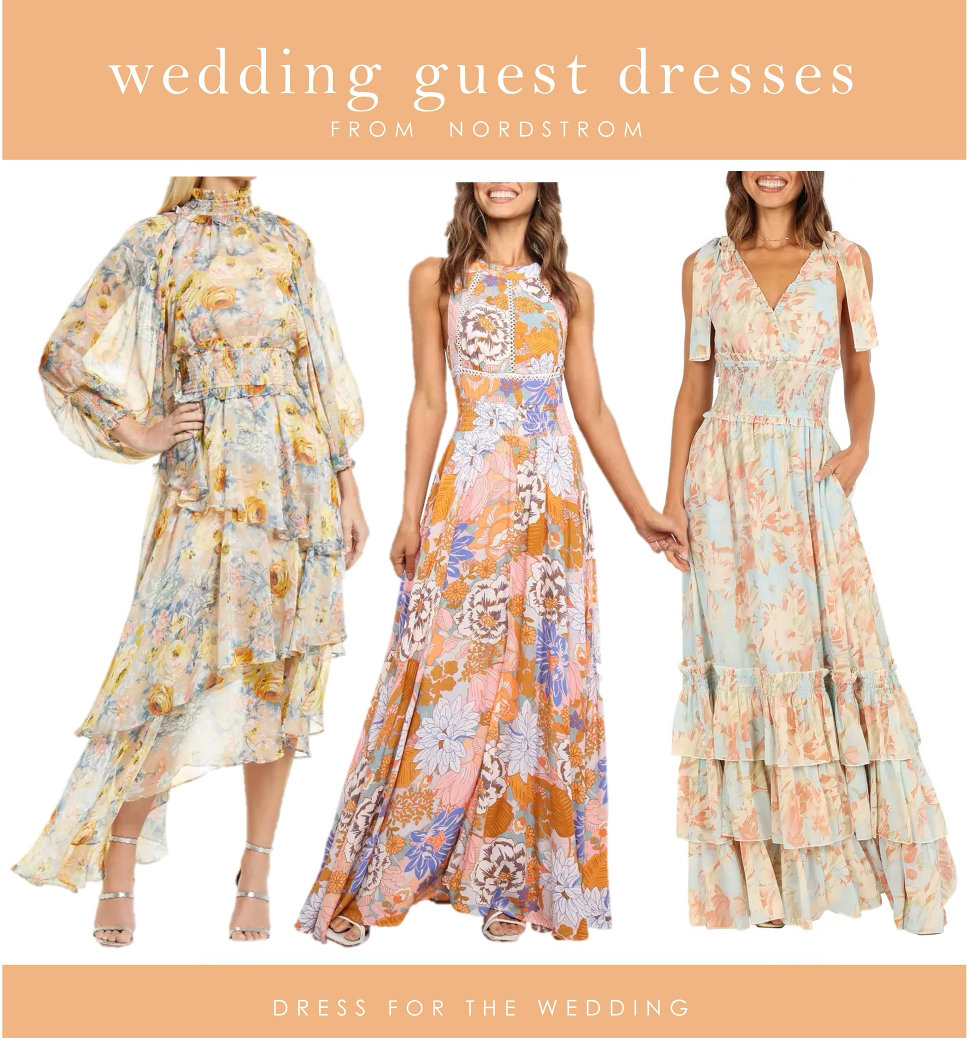 Wedding guest dress peach dress floral print dress garden party wedding baby shower dress 
Wedding guest dresses, summer dress, Nordstrom dress, floral dress, what to wear to a summer wedding, floral maxi dress, summer formal wedding, garden party dress, semi formal dress, outdoor summer wedding. Petal and Pup dress.  #ltkxnsale #ltkwedding #ltkseasonal

#LTKxNSale #LTKWedding #LTKOver40