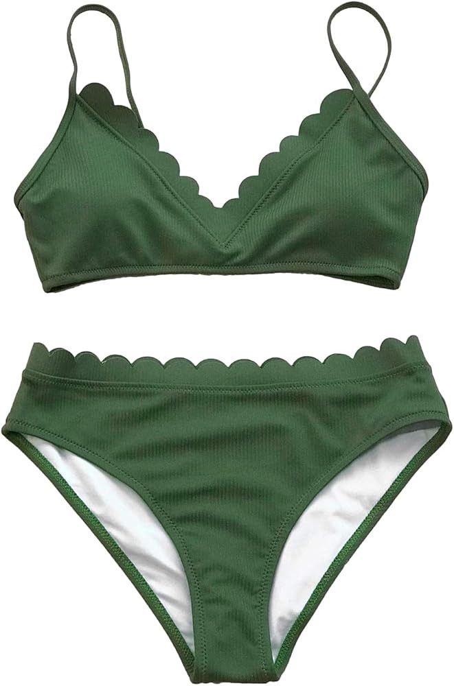 Women's Scalloped Trim in The Moment Bikini | Amazon (US)