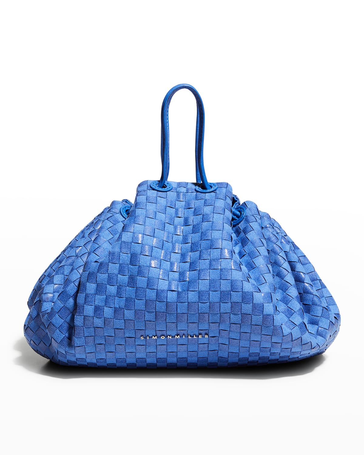 Scrunch Woven Vegan Leather Shoulder Bag | Neiman Marcus