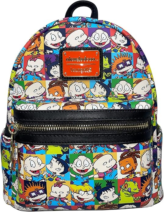 Loungefly The Rugrats Allover Print Nickelodeon Womens Double Strap Shoulder Bag Purse | Amazon (US)