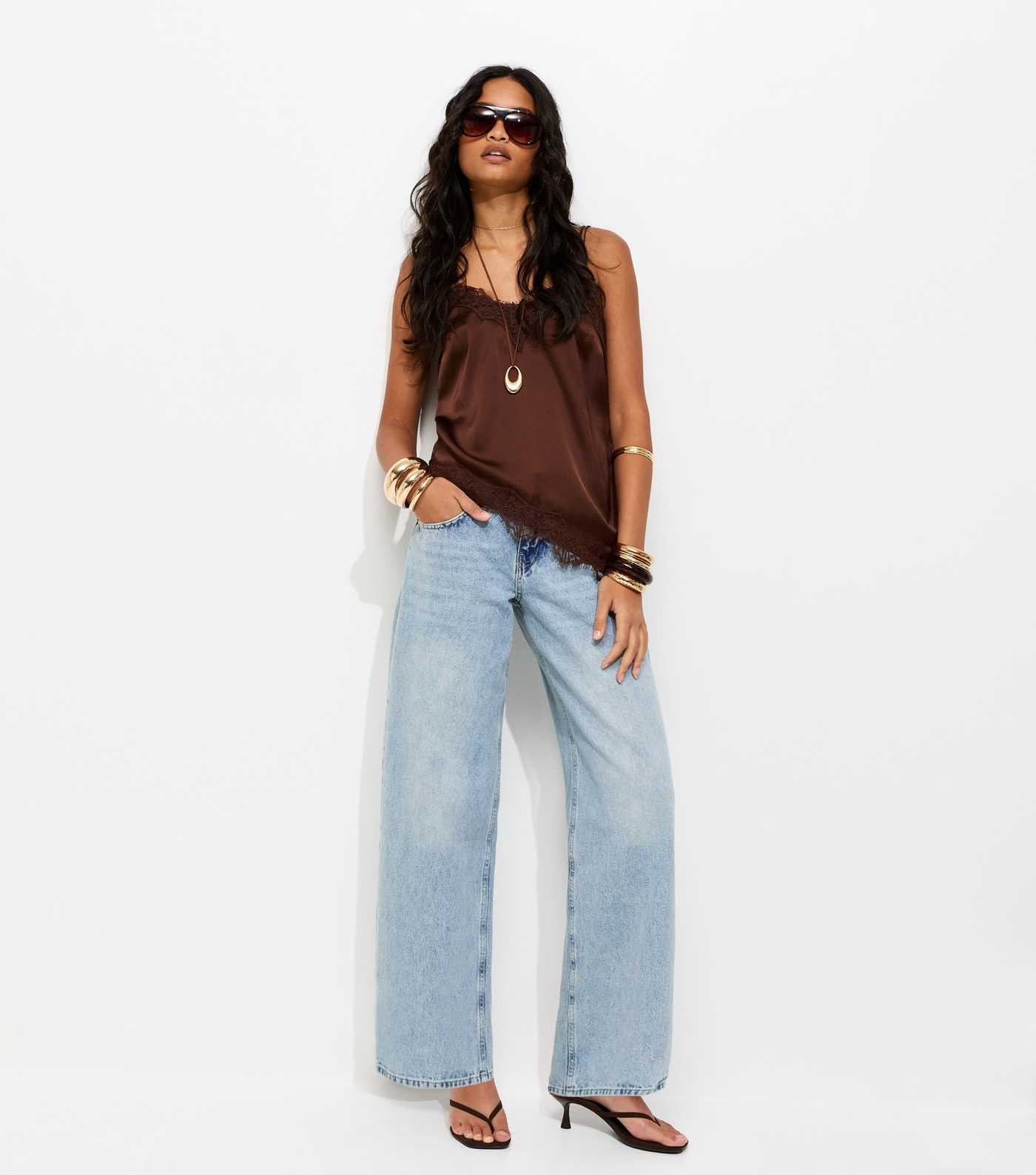Light Blue Low Rise Baggy Wide Leg Jeans | New Look | New Look (UK)