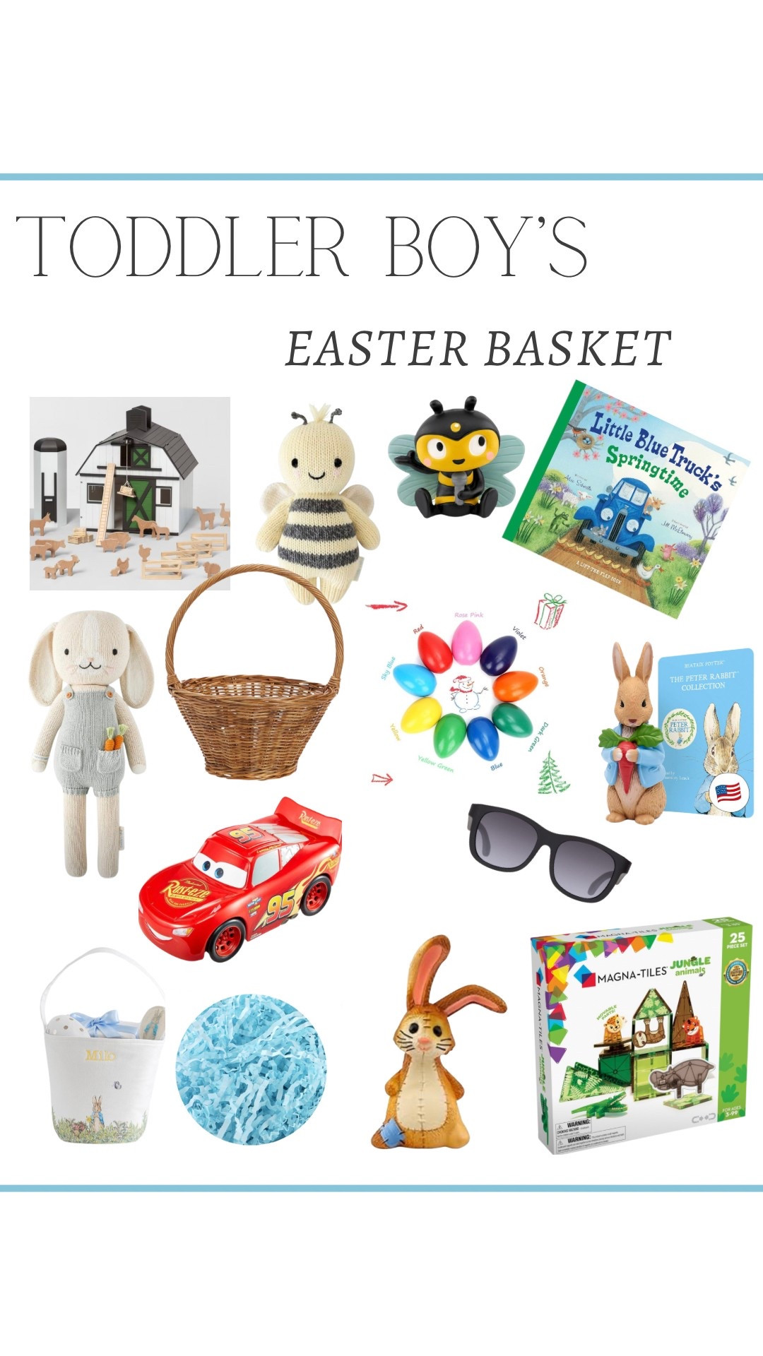 Easter basket ideas for your toddler boy! This is such a fun age. These should all get to you in time for Easter too! Toddler Easter basket, boy Easter basket, baby Easter basket  

#LTKKids #LTKGiftGuide #LTKSeasonal