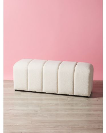 18x47 Fluted Upholstered Bench | HomeGoods