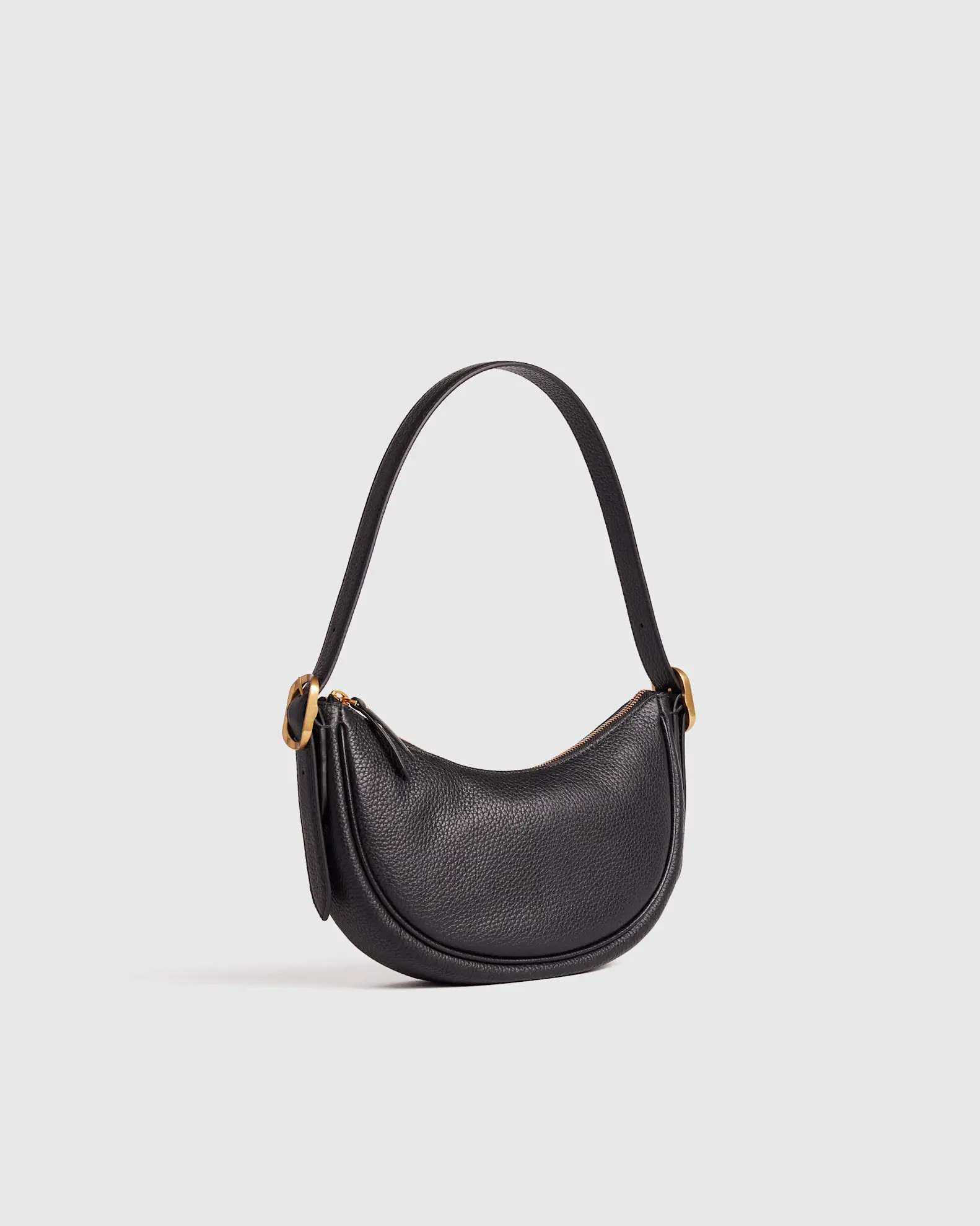 Italian Leather Mini Crescent Shoulder Bag | Quince