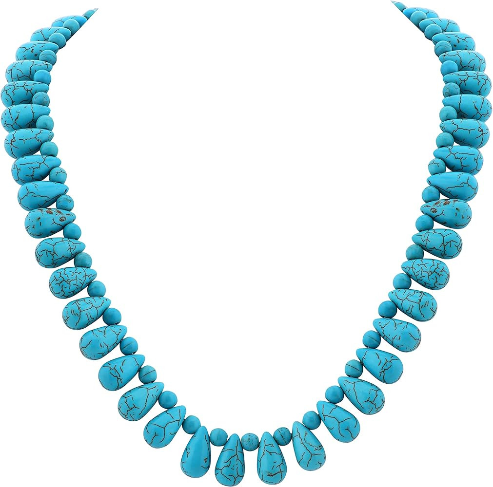 MINACHI Bohemian Turquoise Necklace, Boho Turquoise Jewelry Gifts for Women | Amazon (US)