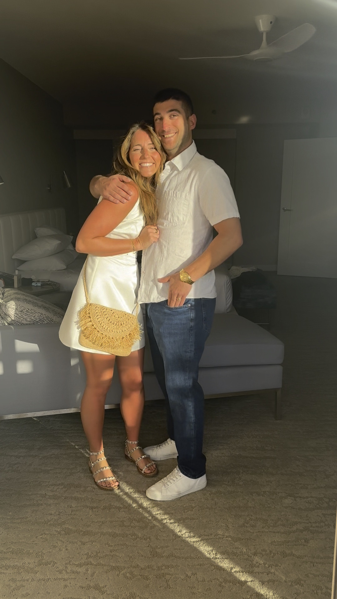 Last night of our honeymoon!! 
My dress is pricey but great option for a bridal shower dress, bachelorette party, rehearsal dinner dress, etc! I’m wearing size 2
My shoes and nicks shirt are linked in my Amazon storefront 

#LTKfindsunder100 #LTKfindsunder50 #LTKwedding
