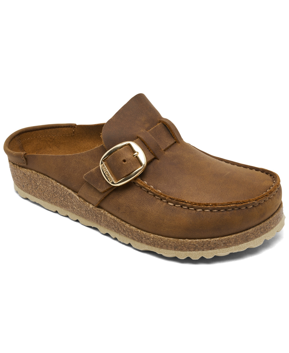 Birkenstock Women's Buckley Leather Clogs from Finish Line - Cognac | Macy's