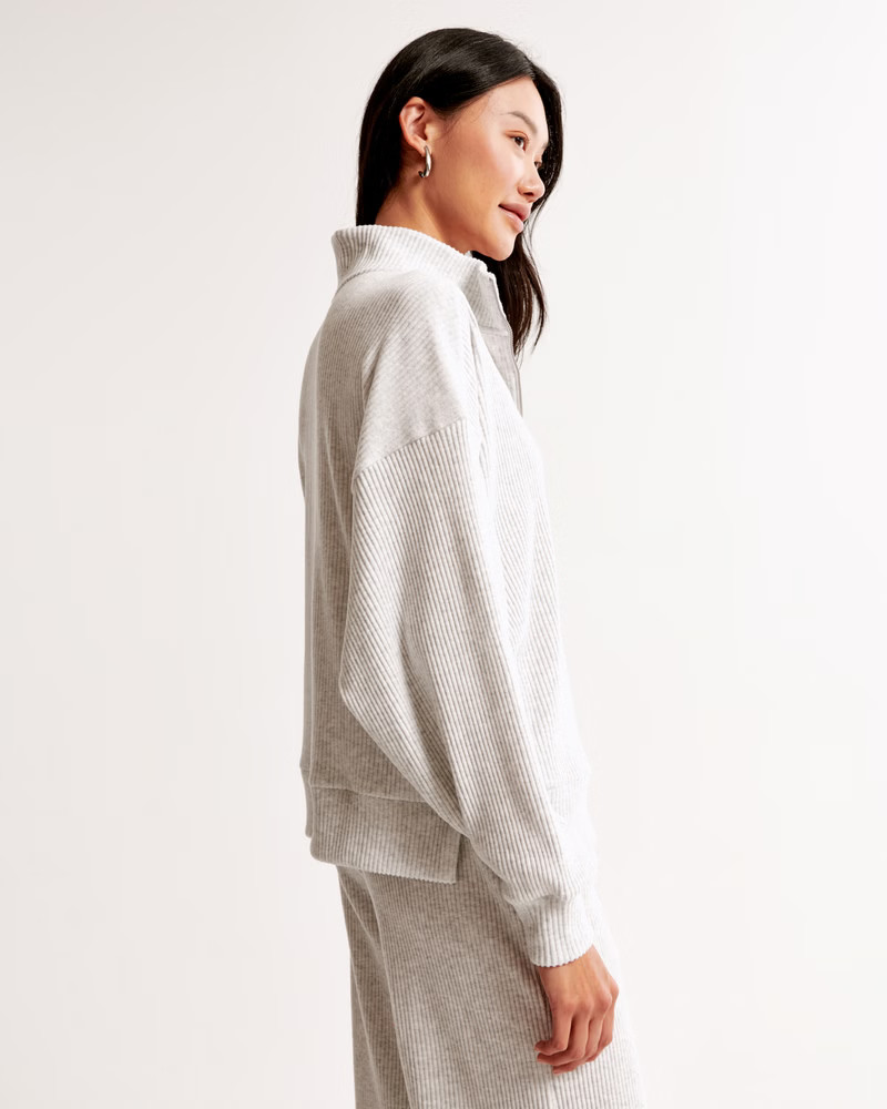 Lounge Brushed Rib Half-Zip | Abercrombie & Fitch (US)