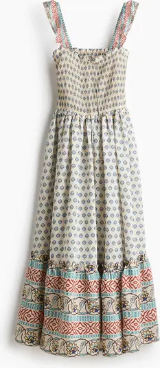 H&M Flared-skirt Smocked Dress | Nordstrom | Nordstrom