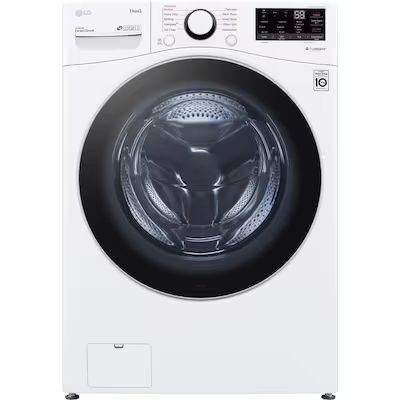LG Smart Wi-Fi Enabled 4.5-cu ft High Efficiency Stackable Steam Cycle Front-Load Washer (White) ... | Lowe's