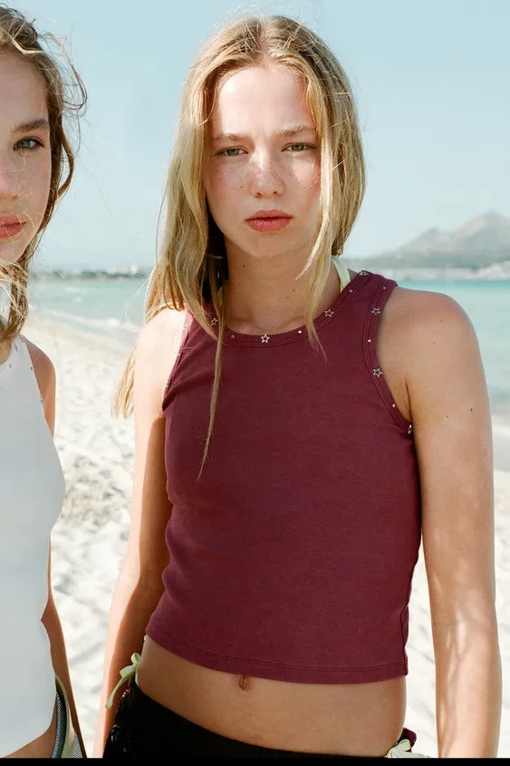 STUDDED STAR T-SHIRT | Zara US
