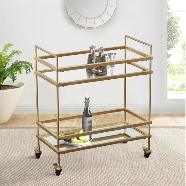 Florentin Elegantly Charmed Bar Cart | Wayfair Professional