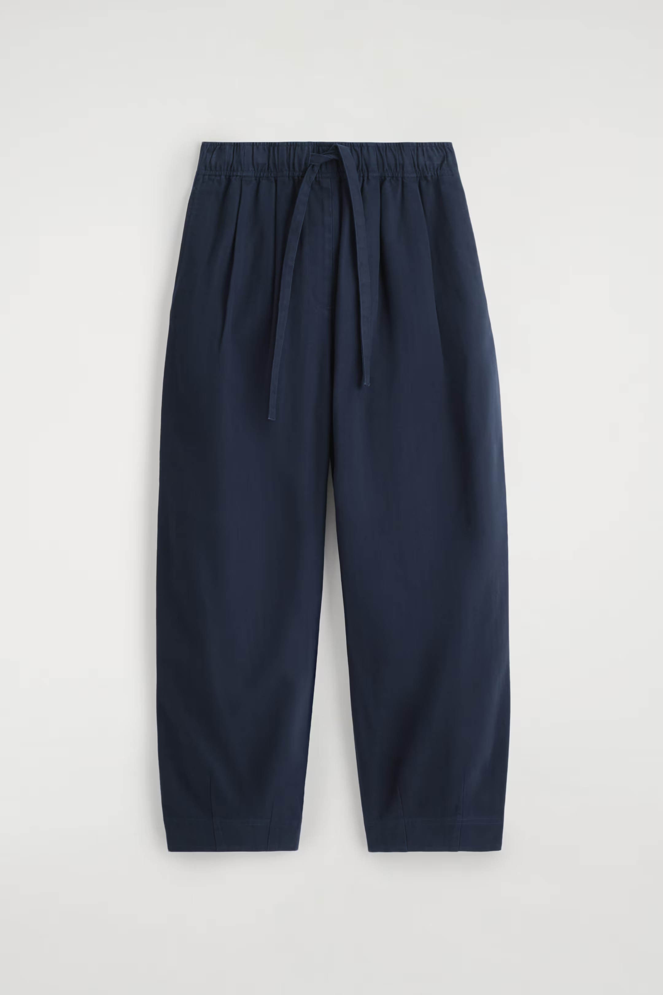 COTTON TAPERED DRAWSTRING TROUSERS - NAVY | COS GB | COS UK