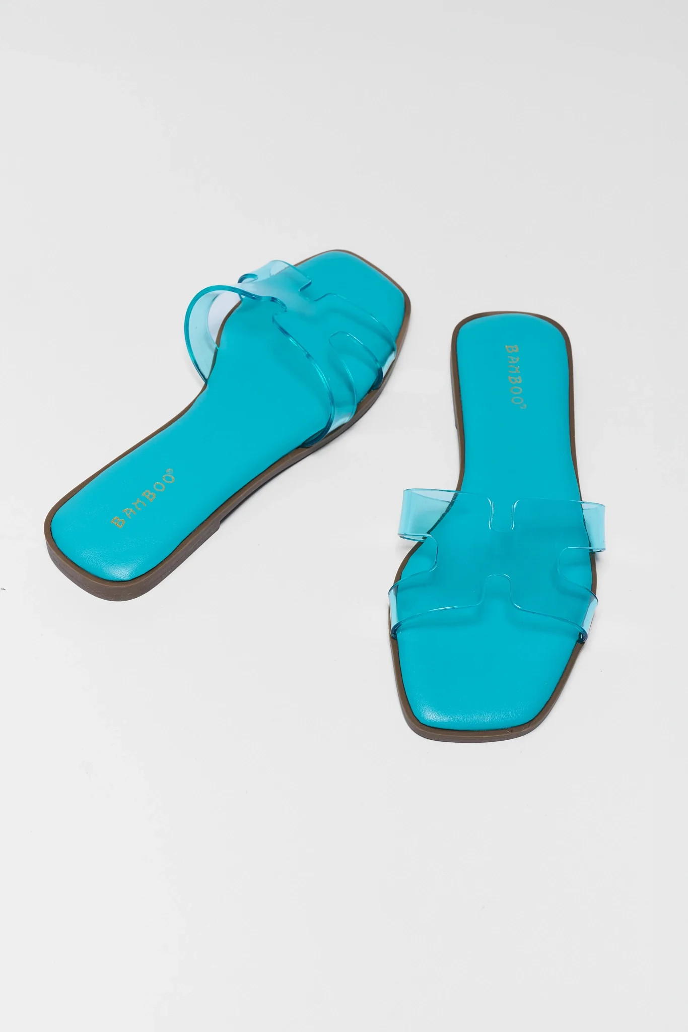 Blue Jelly Slip On Sandals | Avara