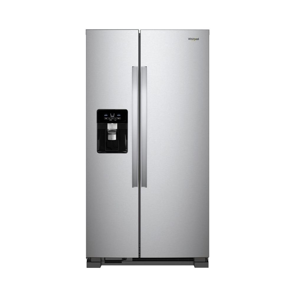 Whirlpool 24.6 Cu. Ft. Side-by-Side Refrigerator Monochromatic stainless steel WRS335SDHM - Best ... | Best Buy U.S.