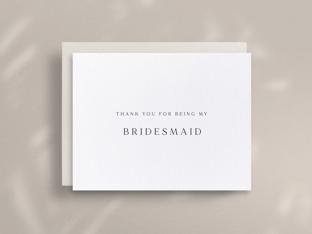 Thank You for Being My Bridesmaid Bridesman Maid/matron/ Man - Etsy | Etsy (US)
