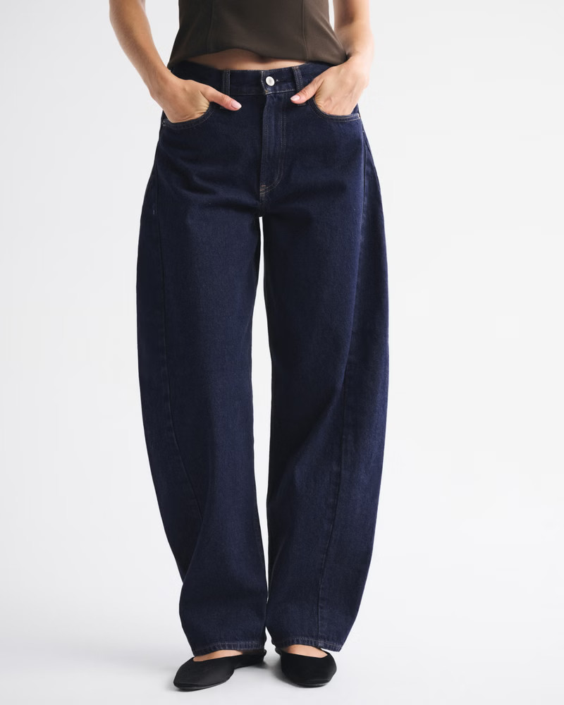 Mid Rise Barrel Jean | Abercrombie & Fitch (US)