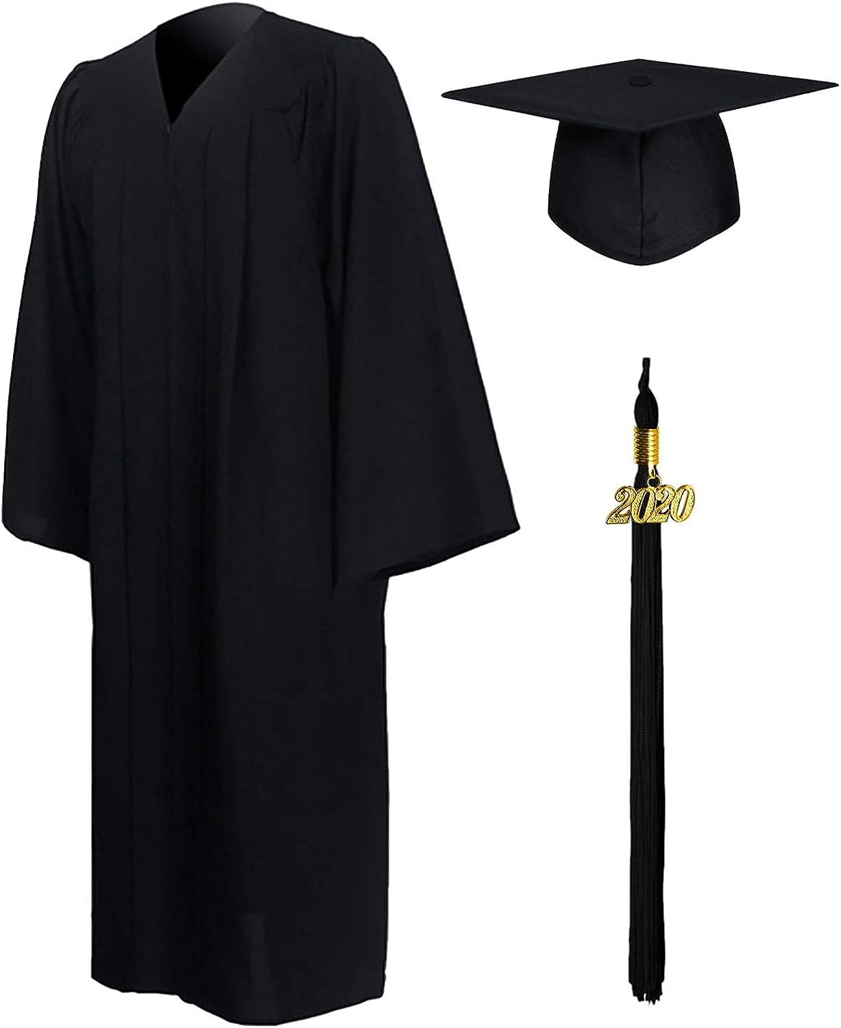 GraduationMall Matte Graduation Gown Cap Tassel Set 2020 for High School and Bachelor | Amazon (US)