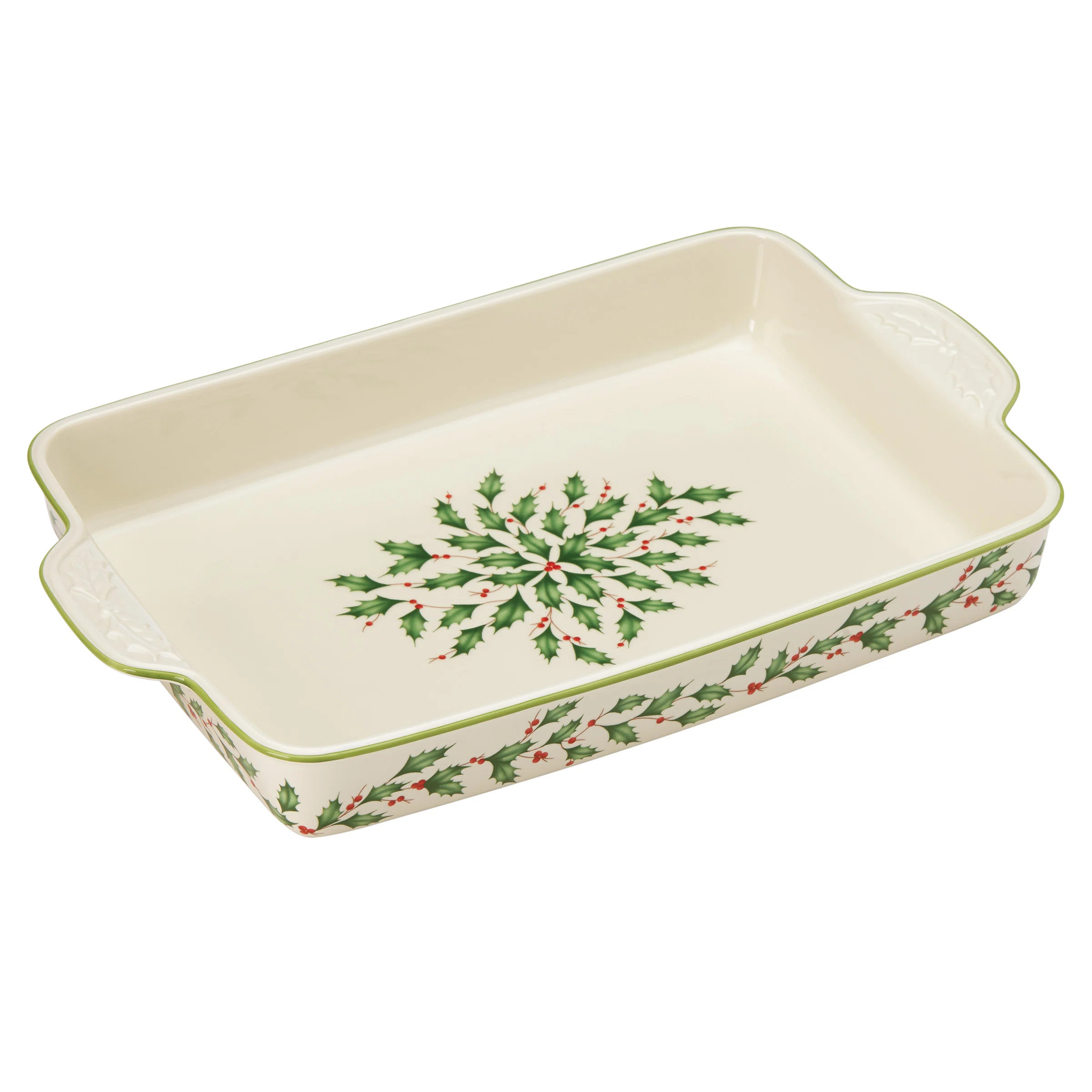Holiday 4 Qt. Porcelain Rectangular Baker | Wayfair North America