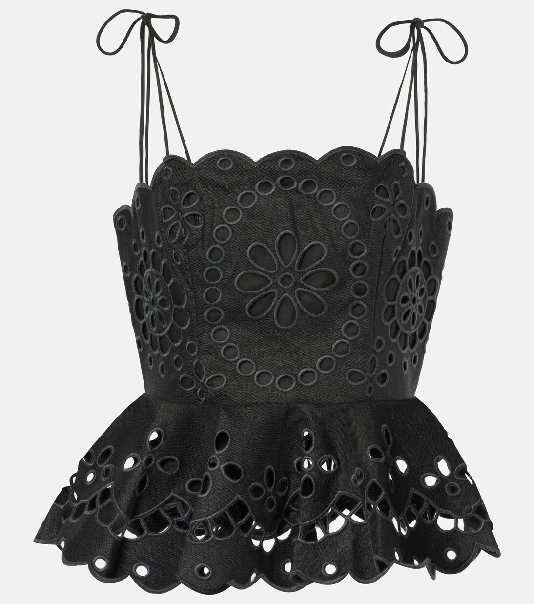 Pop embroidered linen top | Mytheresa (US/CA)