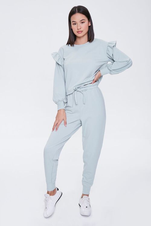 Ruffled Fleece Pullover & Joggers Set | Forever 21 (US)