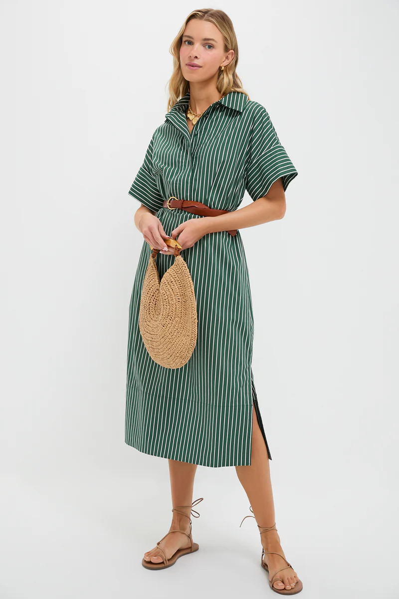 Green Stripe Reina Dress | Tuckernuck (US)