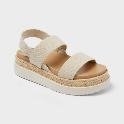 Women’s Elliot Sandals with Memory Foam Insole - Wild Fable™ Off-White 9.5 | Target