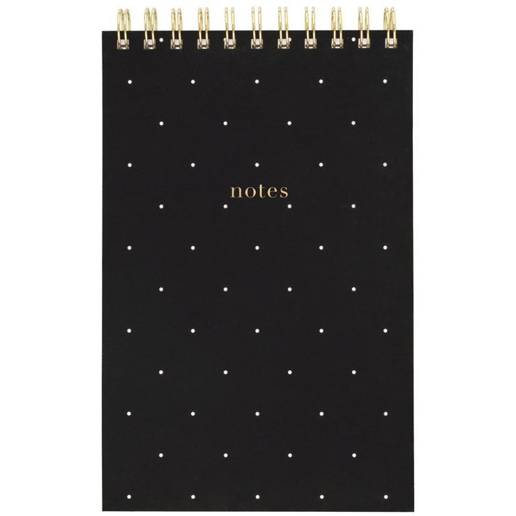College Ruled 1 Subject Spiral Notebook Topbound Black with White Dot - Sugar Paper Essentials | Target
