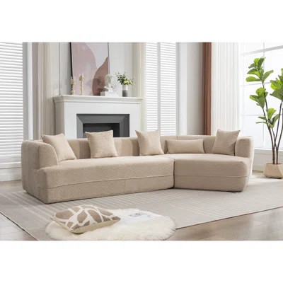 Modern Sofa[VIDEO PROVIDED][ New And Upgraded Extended Edition]Modular Sofa , Modern Minimalist Style Sofa, Upholstered , Free Combination, Round Fi | Wayfair North America