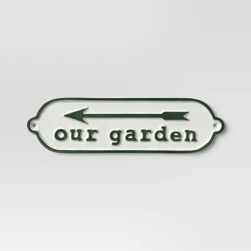 Our Garden Aluminum Wall Sign Green/White - Smith & Hawken™ | Target
