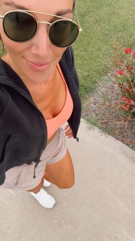#workoutwear #athleisure #amazon #lululemon 
Wearing size small in shorts and 6 in bra! 
This new color might be my fave! 

#LTKstyletip #LTKunder100 #LTKfit