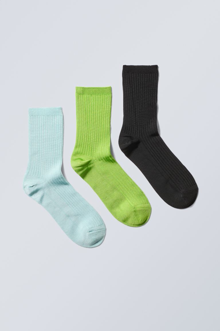 Glänzende Socken Lova 3er-Pack | H&M (DE, AT, CH, DK, NL, NO, FI)