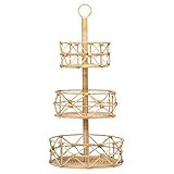 Bloomingville Brown Rattan 3-Tier Tray, Natural | Amazon (US)