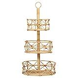 Bloomingville Brown Rattan 3-Tier Tray, Natural | Amazon (US)