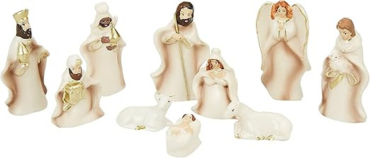 Creative Co-Op 10 Piece Crackled Stoneware Nativity | Amazon (US)