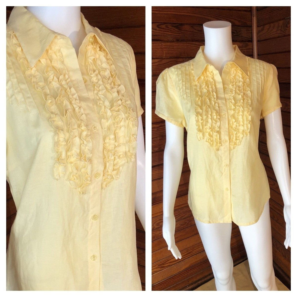 Linen Blouse, Linen Top, Vintage Linen, Vintage Cotton Blouse, Linen Shirt, Broo | eBay CA