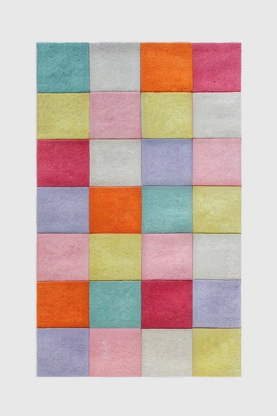 Jubi Colorful Checkered Hand Tufted Wool Rug | Urban Outfitters (US and RoW)