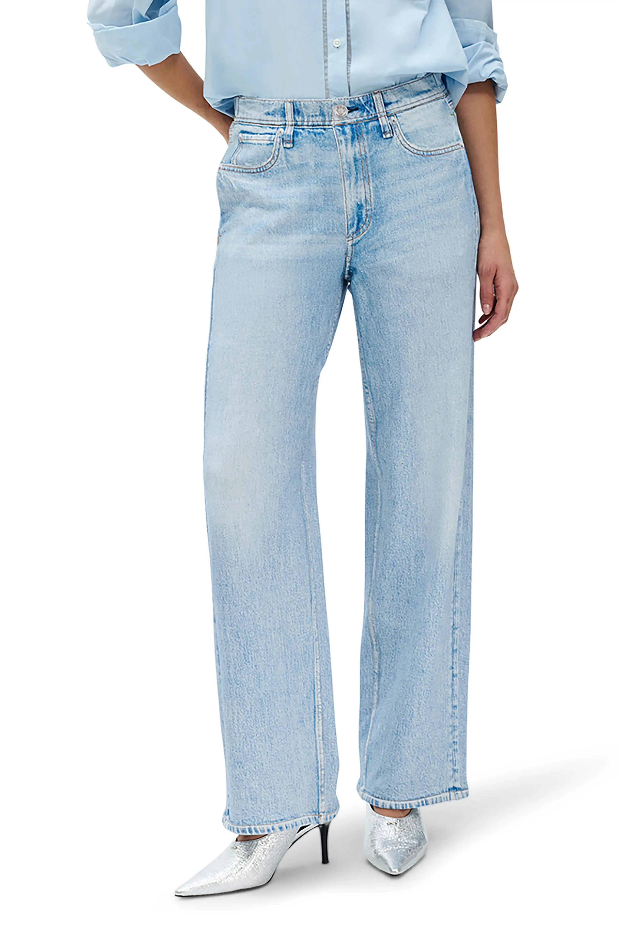 rb Miramar Wide Leg Cotton Terry Sweatpant Jeans (Women) | Nordstrom | Nordstrom