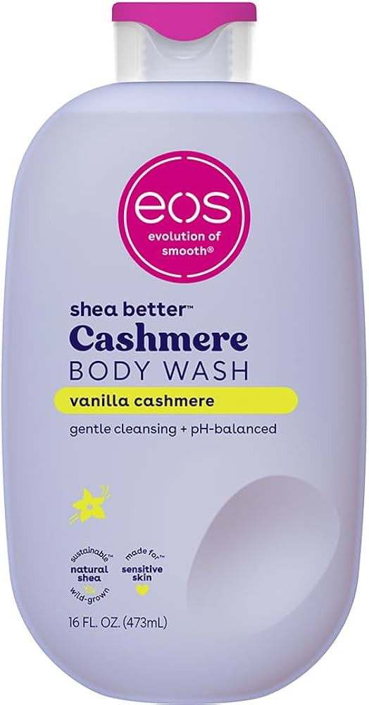 eos Shea Better Cashmere Body Wash, Vanilla Cashmere, Moisturizing, pH Balanced Body Wash, Creamy... | Amazon (US)
