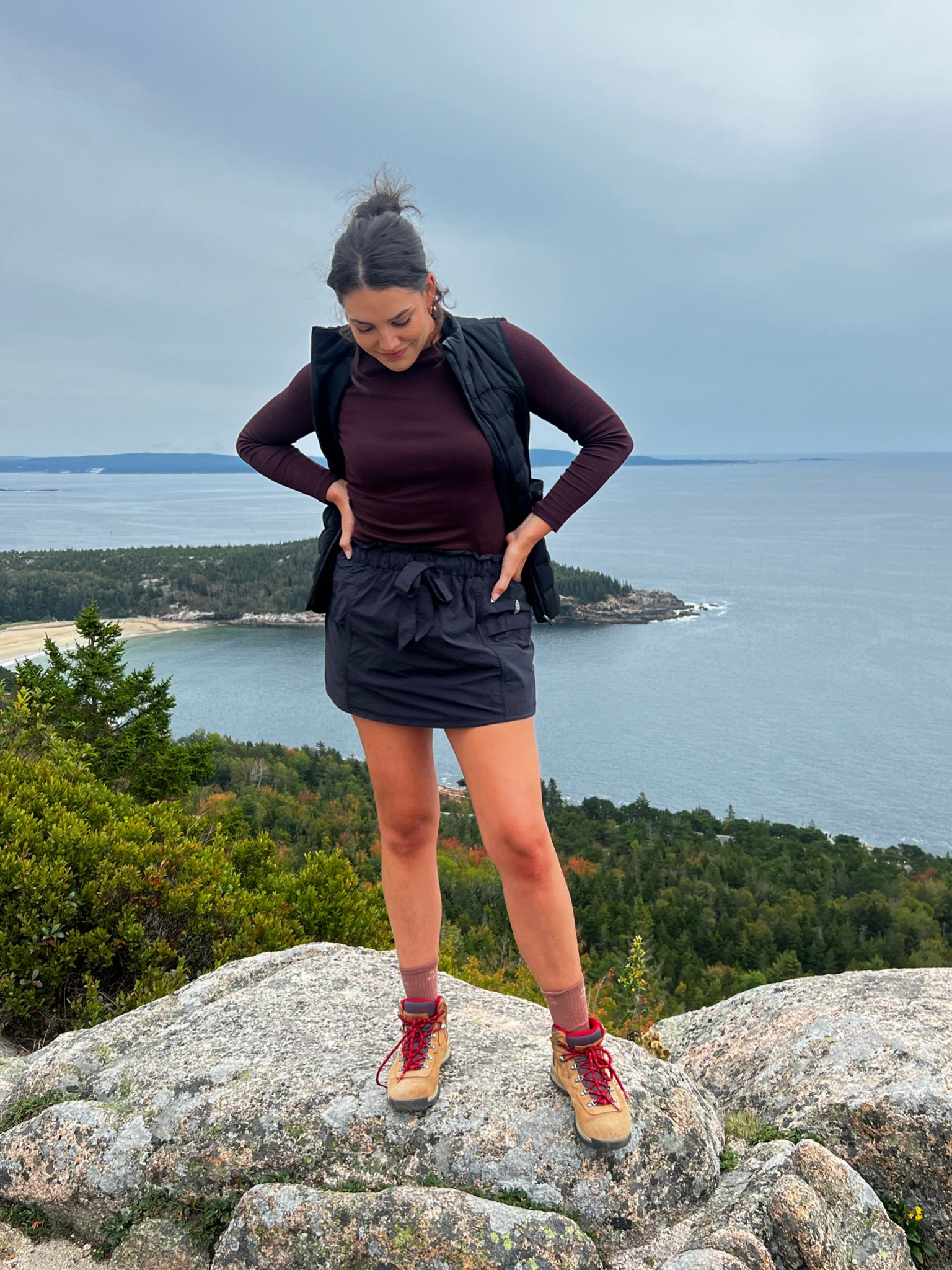 This was legitimately the PERFECT outfit for hiking Acadia National Park in September! The best was great to be able to take off and cool down at the summit but slip back on for the descent. And the skort was SO comfy and long enough even for tall girls! 

#LTKfindsunder100 #LTKfitness #LTKtravel