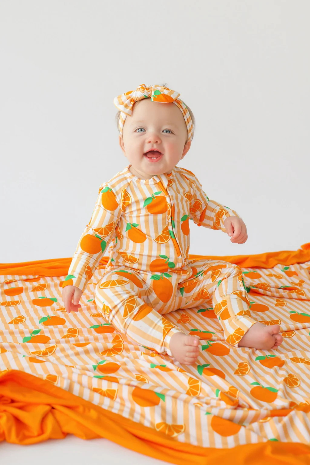 ORANGE BLOSSOM STRIPES DREAM ROMPER | Dream Big Little