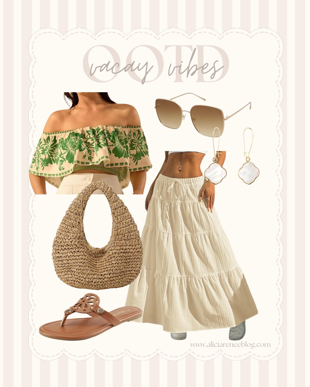 A little OOTD inspiration for your next vacation…or for the days you just want to feel like you’re on a tropical getawayy

#LTKSeasonal #LTKFindsUnder50 #LTKFindsUnder100