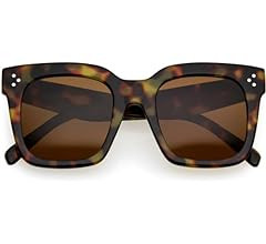 zeroUV Polarized Women Sunglasses, Square UV400 Protection Sun Glasses, Boho Large Vintage Lens, ... | Amazon (US)