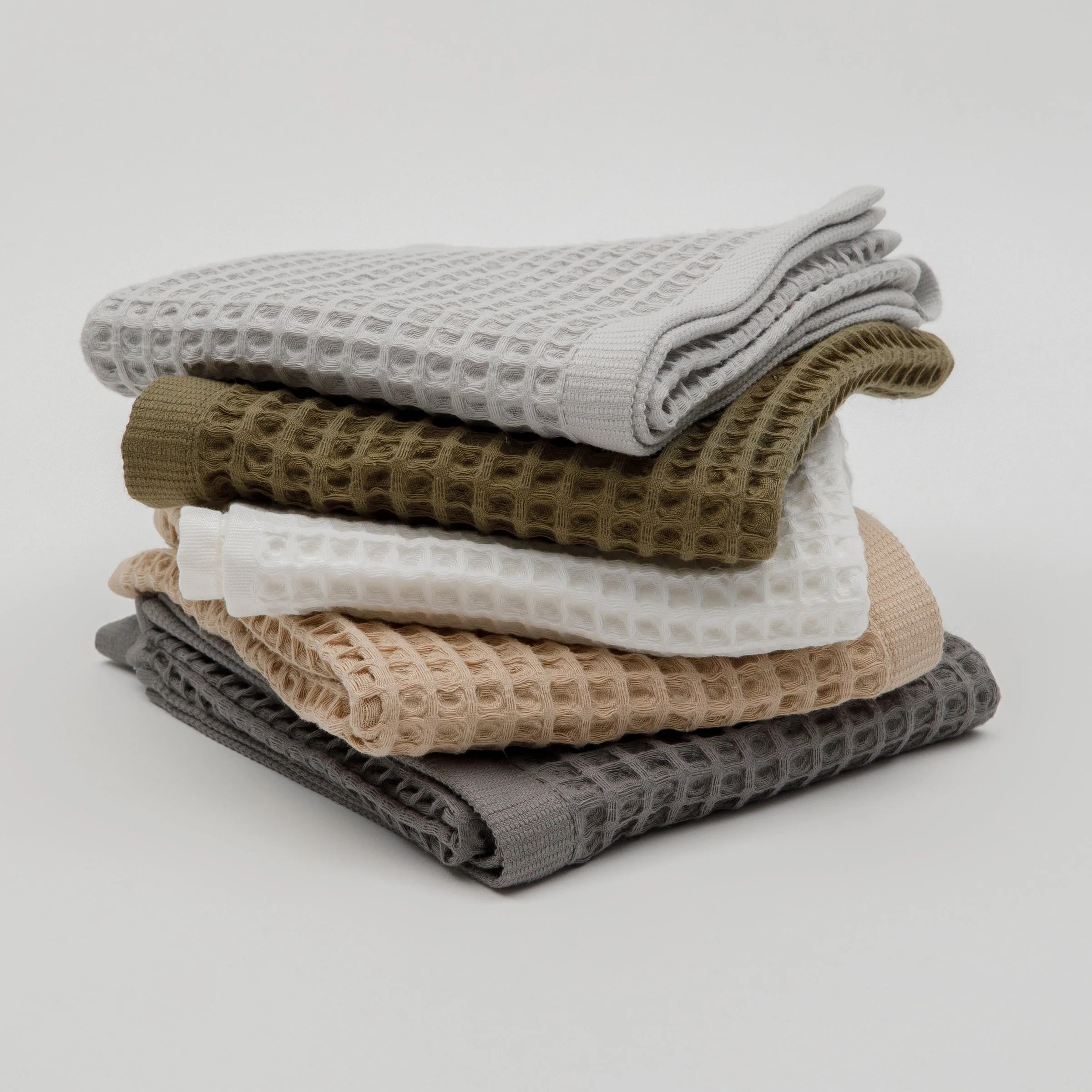 OLIVIA WAFFLE WEAVE HAND and KITCHEN TOWELS | The Loomia