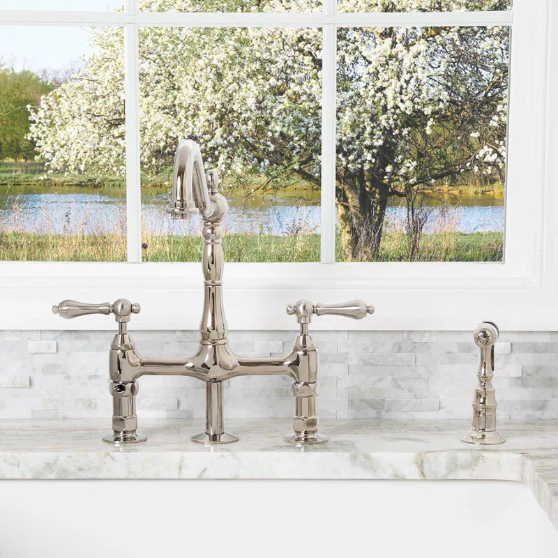 Chevington Kitchen Faucet with Side Spray | Wayfair North America