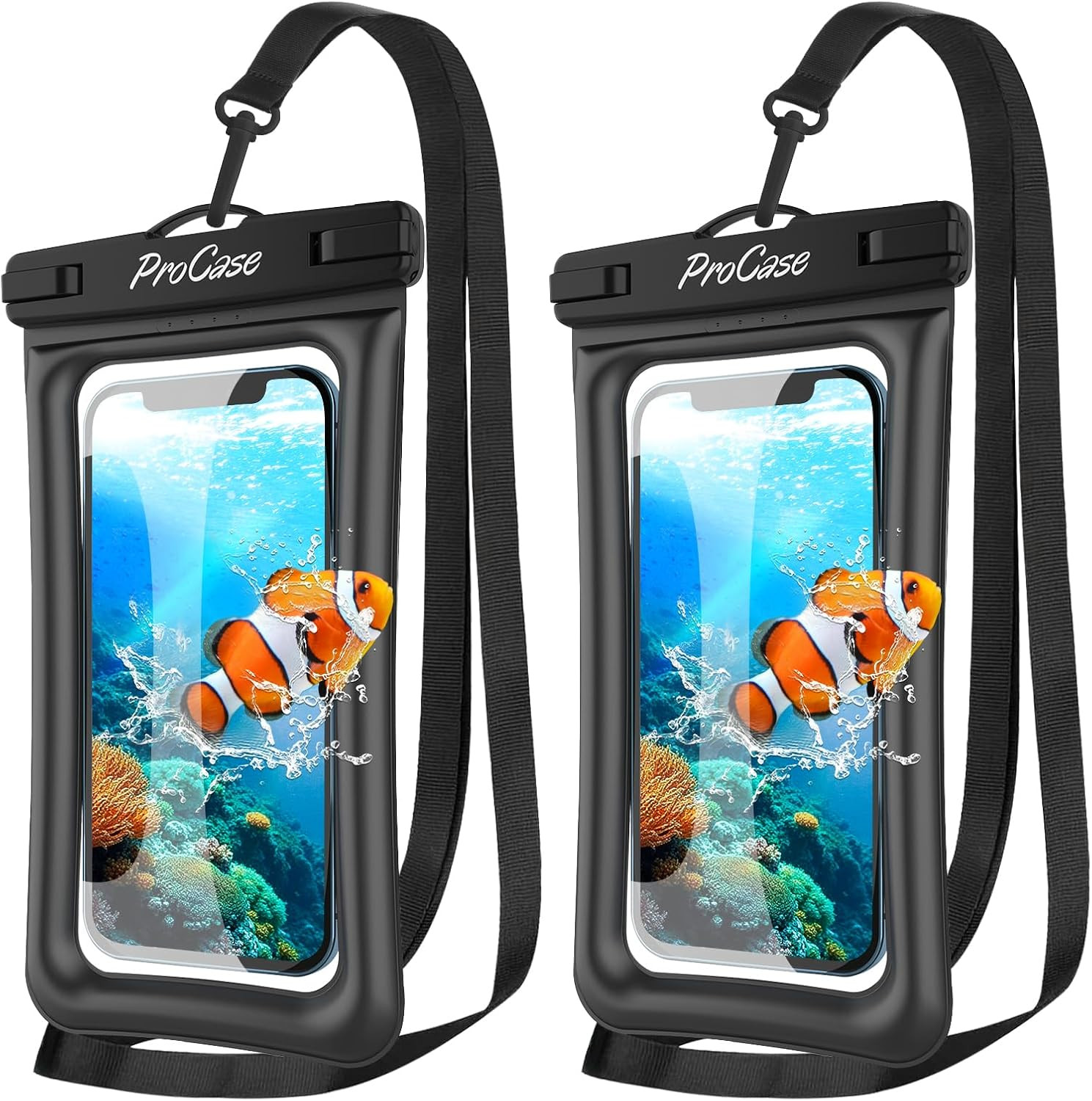 ProCase [Floatable] 2 Pack Floating Waterproof Phone Pouch Up to 7", IPX8 Underwater Phone Case D... | Amazon (US)