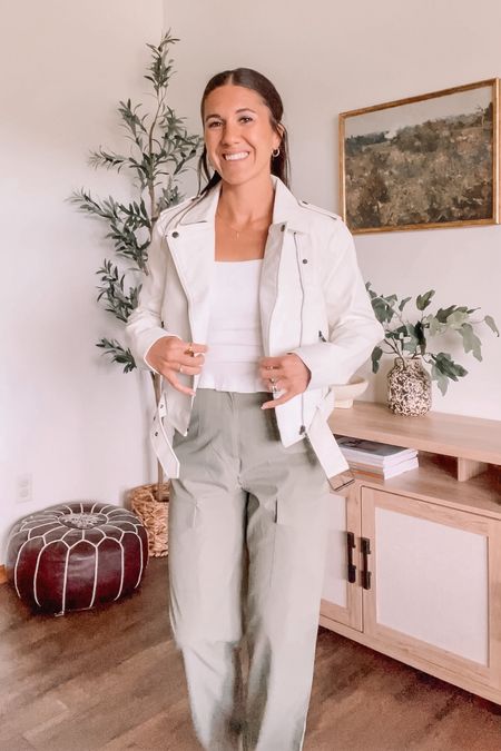 Revolve outfit 

Perfect summer jacket, small in everything!

Leather jacket, white jacket 
Revolve style 
Summer outfits 
Date night outfit 

#LTKFindsUnder100 #LTKStyleTip #LTKSeasonal