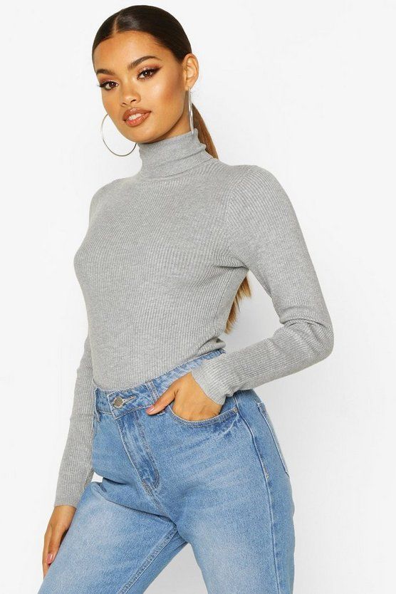 Roll Neck Knitted Jumper | Boohoo.com (US & CA)