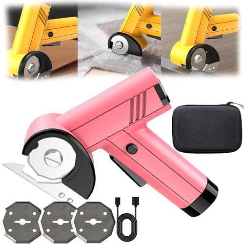 Rechargeable High-Speed Cardboard Cutter Easily Cuts Thick Cardboard, 2026 New 5V Heavy Cordless Electric Scissors Box Cutter with 2 Safety Blades & Storage Bag for Plastic, Carpet, Leather | Amazon (US)