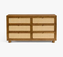 Catalina Cane 6-Drawer Wide Dresser (64") | Pottery Barn (US)